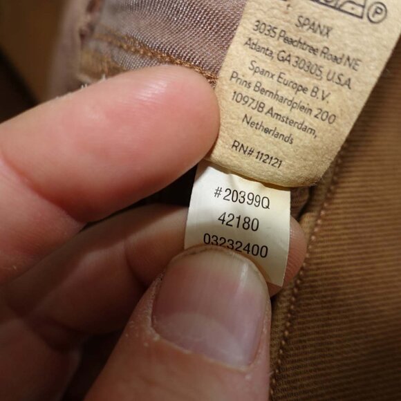 Spanx Women's Straight Leg Twill Jeans Size Small Brown High Rise Pull On S - Picture 5 of 7